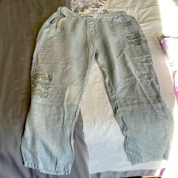 Mamma Mia made in Italy linen pants - Picture 1 of 4